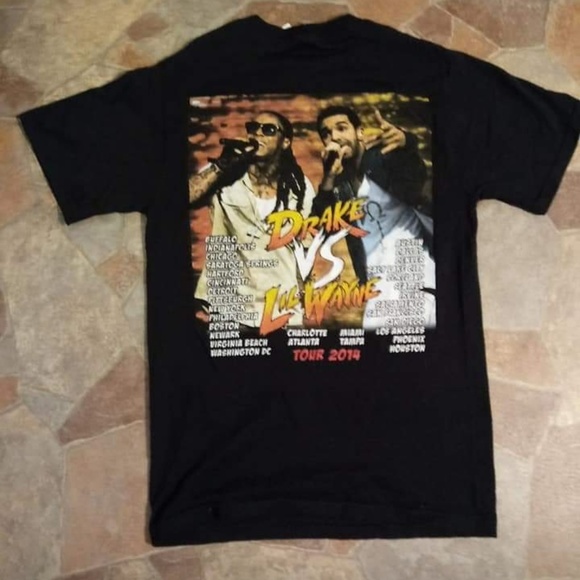 Drake Vs Lil Wayne Tour 2014 T-Shirt - Picture 2 of 3